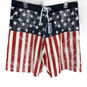 NWT World Calhoun American Flag Board Shorts